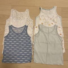 ユニクロ　コットンメッシュ　タンクトップ　100のサムネイル