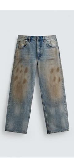 ZARA ヴィンテージ加工バギーフィットジーンズ EUR40 アクネ - メルカリ