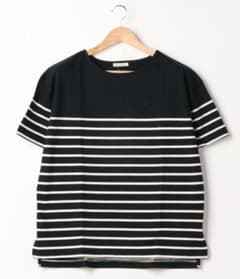 ボーダー柄 オーバーサイズ半袖Tシャツのサムネイル
