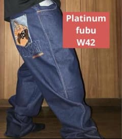 カルビ　PLATINUM FUBU　プラティナムフブ　デニムパンツ　W42 プラティナムフブ デニム W42 L34 bboy - メルカリ