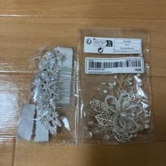 【未使用・即決可】ウェディング　ヘアアクセサリー　セットのサムネイル