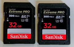 SanDisk Extreme PRO 32GB高速タイプ SDカード2枚セットのサムネイル