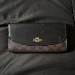 COACH ブラック ブラウン 長財布のサムネイル