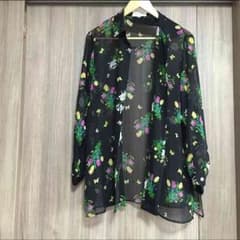 【美品】モリハナエ花柄シースルーシャツのサムネイル