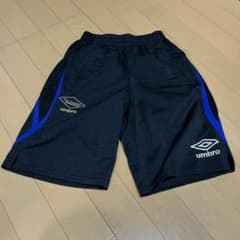 サッカートレーニングハーフパンツ140サイズ黒×青UBS2124JPアンブロのサムネイル