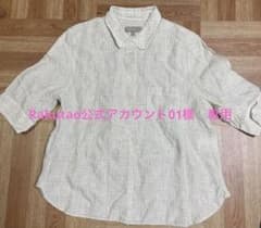 マーガレットハウエル リネン プルオーバー 小さい格子柄 サイズⅠ 