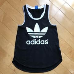 adidas アディダス タンクトップ レディース M 黒✖️白のサムネイル