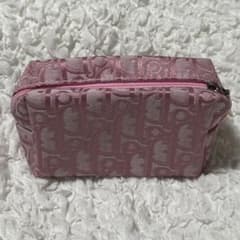 極美品 ディオール トロッター オブリーク ピンク コスメポーチ