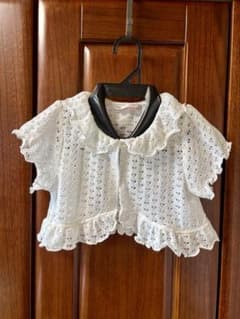 HAPPY MAIL ホワイト レース ボレロカーディガン 120のサムネイル