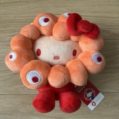万博 ハローキティ ミャクミャク ぬいぐるみ M 推しカラー オレンジ