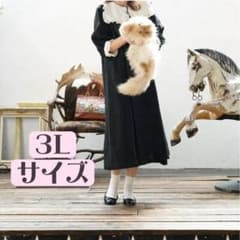 yukiemon アンナワンピコート ブラック 3L 大きいサイズ ユキエモン yukiemon アンナワンピコート ブラック 3L 大きいサイズ ユキエモン