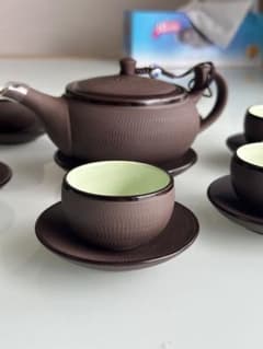 バッチャン焼き 茶器セット 急須 湯のみ6客 ティーセット おしゃれ 陶器 新品のサムネイル