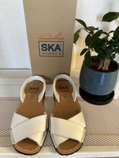 SKA スカ AVARCA アバルカサンダル 本革 ハラコ　ホワイト35のサムネイル