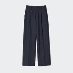 ユニクロ　タックワイドパンツ　グレー　Mのサムネイル