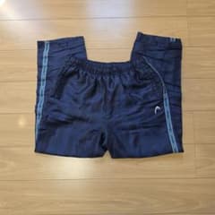 【HEAD】メンズ L相当 サイドロゴライン ナイロントラックパンツ ネイビーのサムネイル