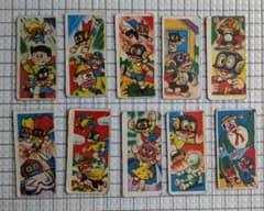 昭和レトロ】当時物 パーマン 角メンコ 10枚セット めんこ 面面 面子