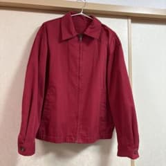 【GU】メンズ ジップアップ ジャケット レッドのサムネイル
