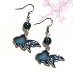 着物 浴衣にも♡和風 和柄 シェル 金魚ピアス イヤリングのサムネイル
