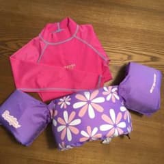コールマン　パドルジャンパー　浮き具　美品　女の子　ラッシュガード付きのサムネイル