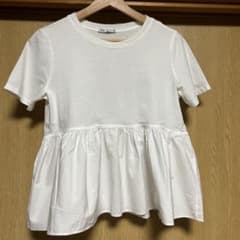 ZARA ホワイト フリルTシャツ 半袖のサムネイル