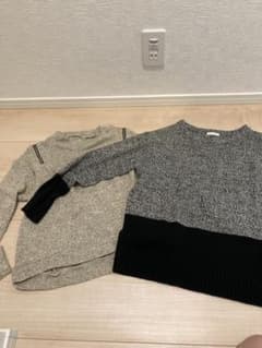 ヘザー、GUショート丈ニットのサムネイル