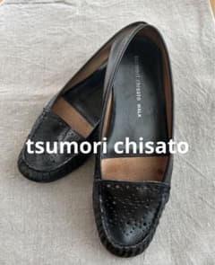 《tsumori chisato》로퍼 가죽 구두 블랙 22.5 cm