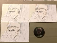 進撃の巨人 WIT STUDIO 原画ポストカード 缶バッジ　ジャン　4点のサムネイル