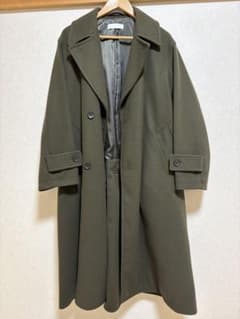 WYM LIDNM SMOOTH MELANGE WRAP COAT カーキ Sのサムネイル