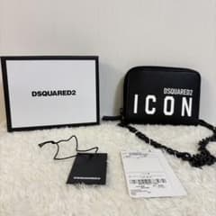 DSQUARED2 ディースクエアード ミニ財布 ブラック 牛革 新品タグ付