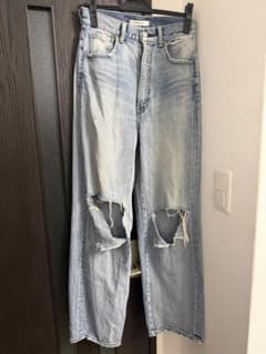 moussy ライトブルー ワイドレッグデニムのサムネイル