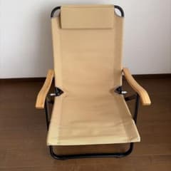【室内使用】美品 Onway アウトドアチェア ローチェア ベージュのサムネイル