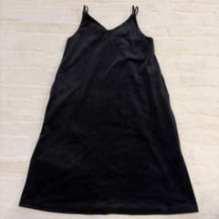 キッズキャミワンピース　ベルベットブラック黒130㎝のサムネイル