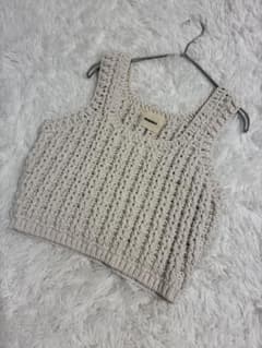 shishikui crochet P beige ビスチェ クロシェ シシクイ - メルカリ