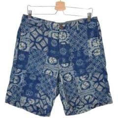 ク*コ様 RRL インディゴコットンリネンパッチワークショートパンツ ク*コ様 RRL インディゴコットンリネンパッチワークショートパンツ