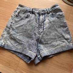ケミカルウォッシュ デニム ショートパンツ Lのサムネイル
