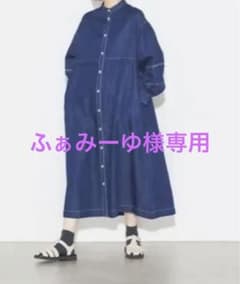 【最終値下げ‼️】袖ボリューム　デニムシャツワンピースのサムネイル