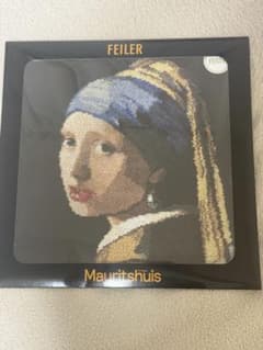 FEILER フェイラー 真珠の耳飾りの少女 フェルメール展　ハンカチ　黒のサムネイル