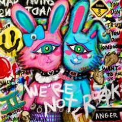 S4号:一点物】WE'RE NOT FREAKS【絵画/現代アート/イラスト】 - メルカリ