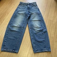 GU バレルレッグジーンズ Sサイズ ブルーのサムネイル