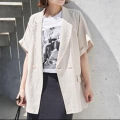 SLOBE IENA レーヨンリネンハーフスリーブジャケットのサムネイル
