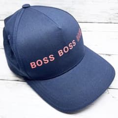 ヒューゴボス hugobossキャップ one size ネイビー×オレンジ