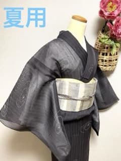 盛夏用着物　（正絹居敷当て付き）　　アメンボ　身丈（肩から）157.5㎝ 盛夏用着物 （正絹居敷当て付き） アメンボ 身丈（肩から）157.5