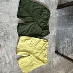 ハーフパンツ 2色セット (オリーブグリーン・イエロー)のサムネイル