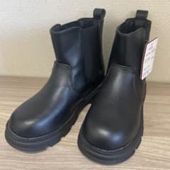 ブーツ　ジュニア　カジュアル　ブラック　黒　21㎝