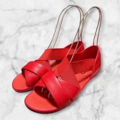 【極美品】カンペール ライトニナ クロスストラップ サンダル レッド 37 極美品】カンペール ライトニナ クロスストラップ サンダル レッド 37