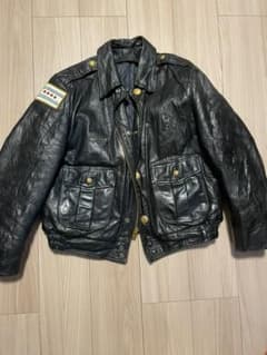 33%OFF❗️2万→1万❗️ポリスマンレザージャケット❗️シカゴシティ　70sのサムネイル
