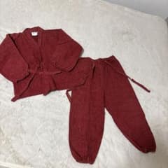子ども服　作務衣　エンジ色のサムネイル