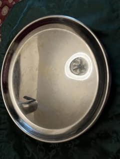 【中古】インド食器　22cmステンレスターリー　6枚セットのサムネイル