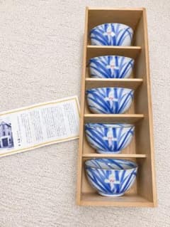 深川製磁 湯呑揃 5客 木箱入りのサムネイル