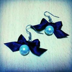 パールとリボンのピアス❤のサムネイル